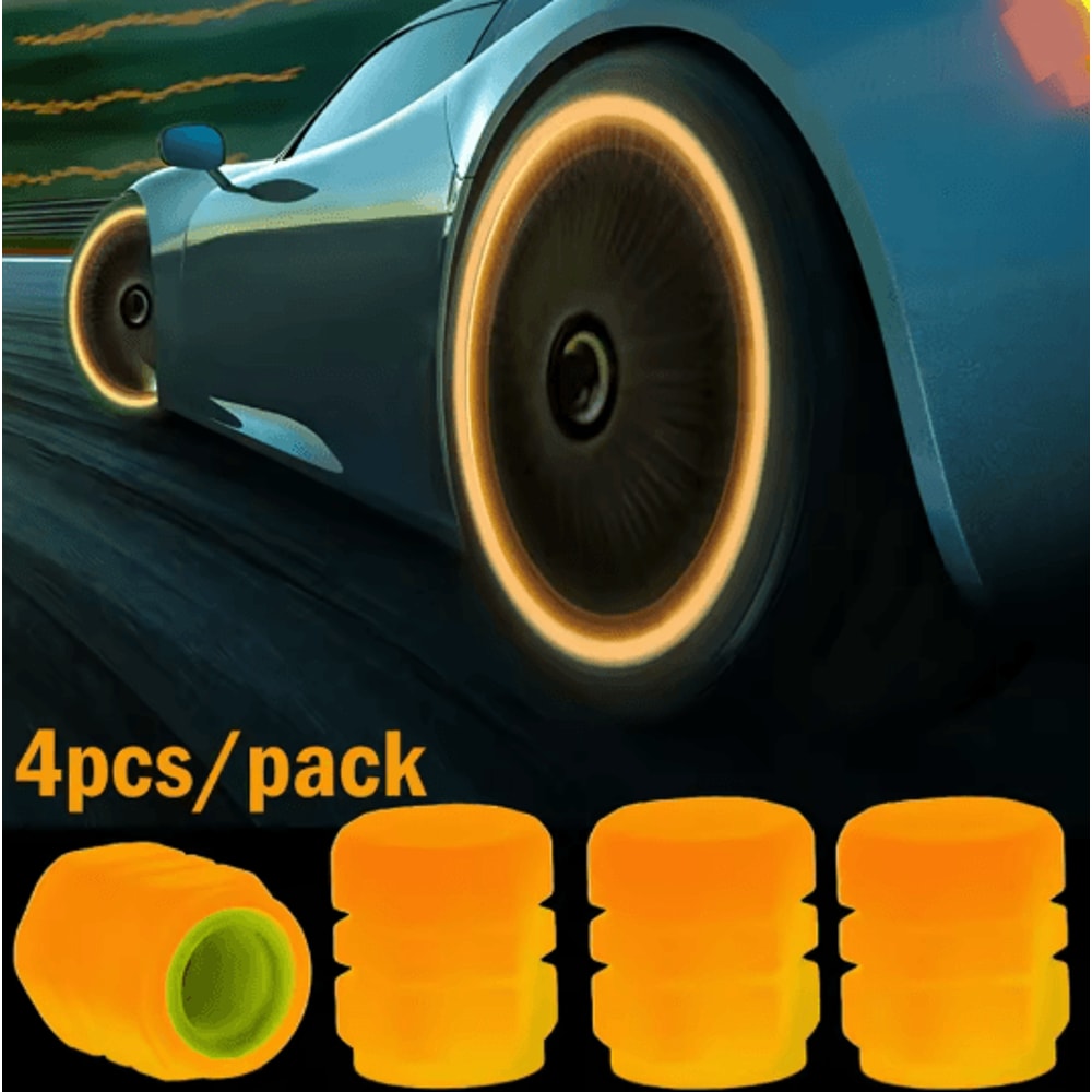 GlowRide Luminous Valve Caps Night Safety Tire Accessories 13