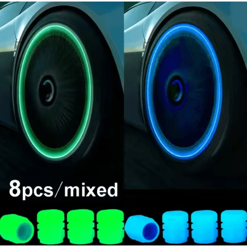 GlowRide Luminous Valve Caps Night Safety Tire Accessories 15