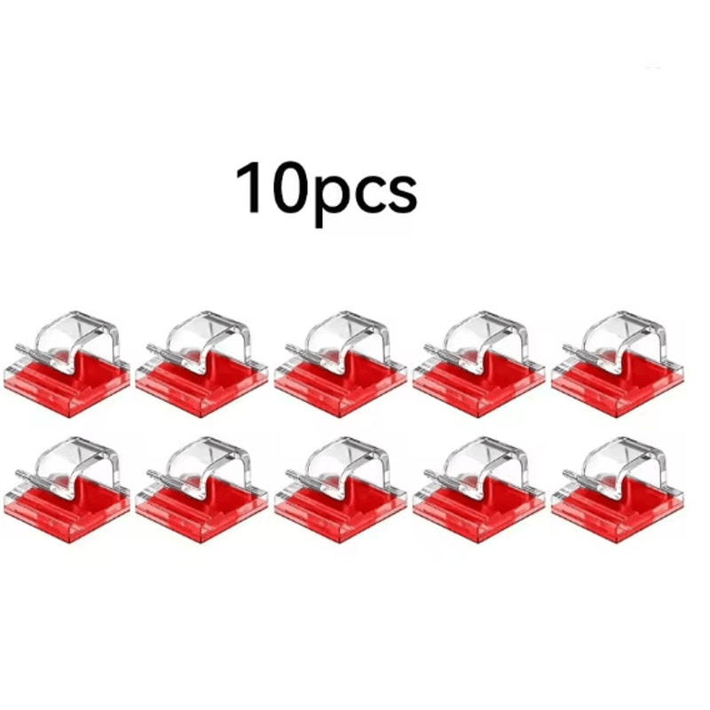 CleanDesk Self Adhesive Cable Clips Wire Organizer Set 4