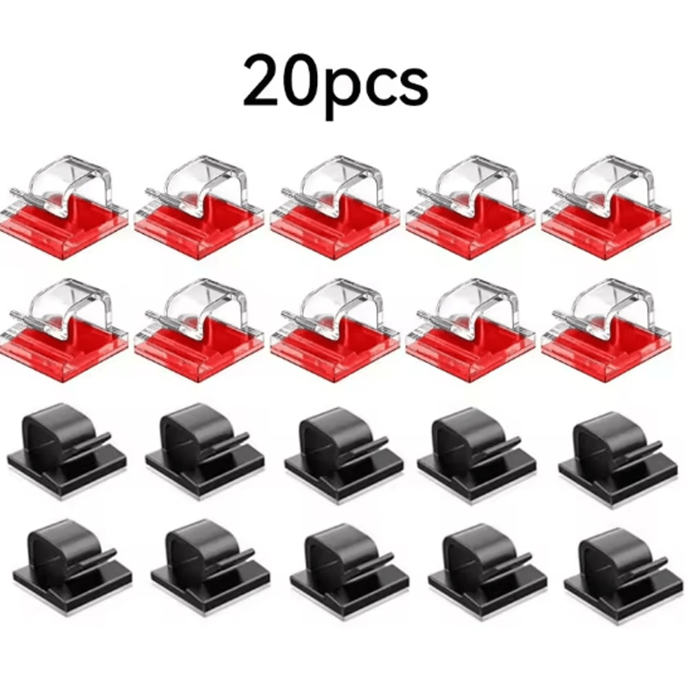 CleanDesk Self Adhesive Cable Clips Wire Organizer Set 5