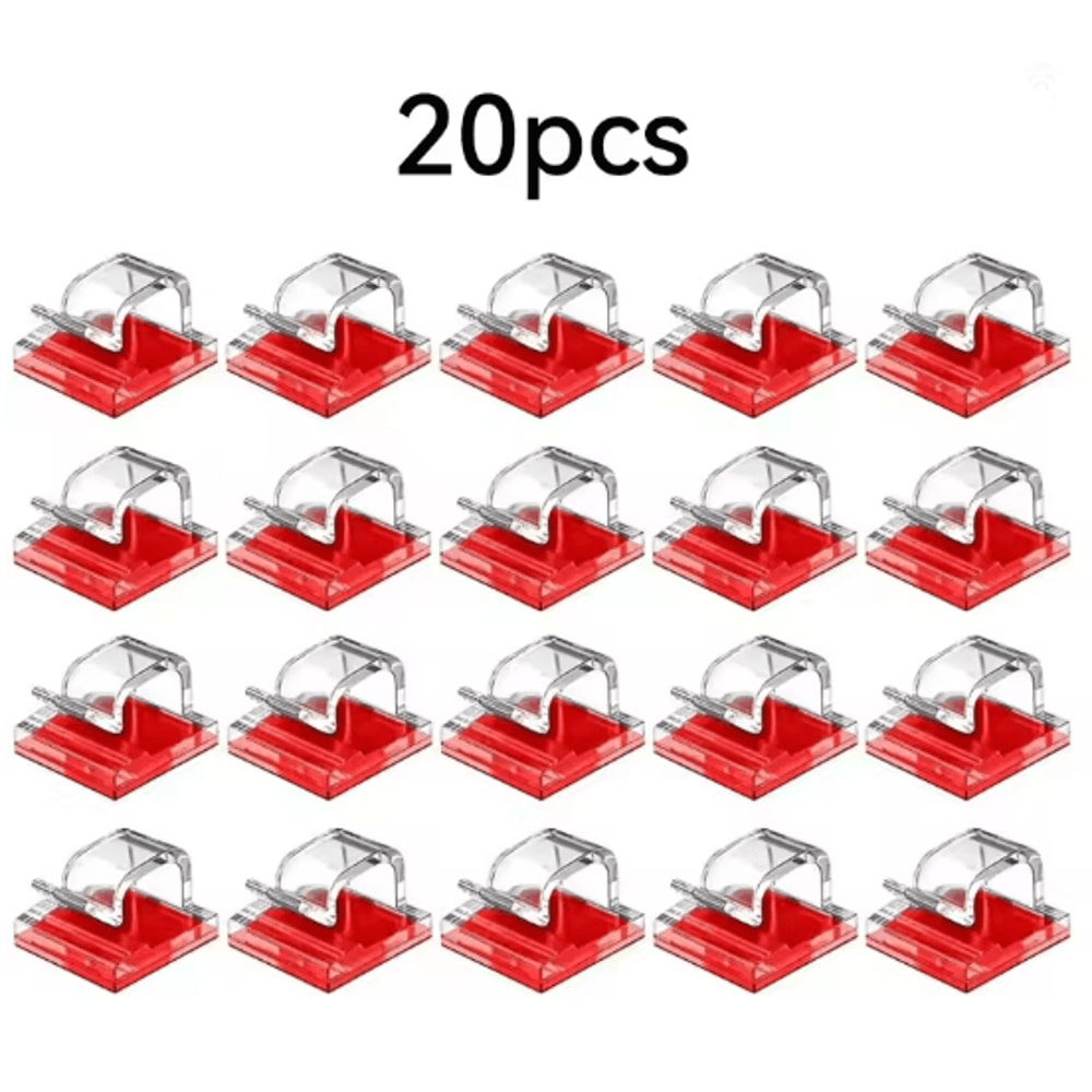 CleanDesk Self Adhesive Cable Clips Wire Organizer Set 6