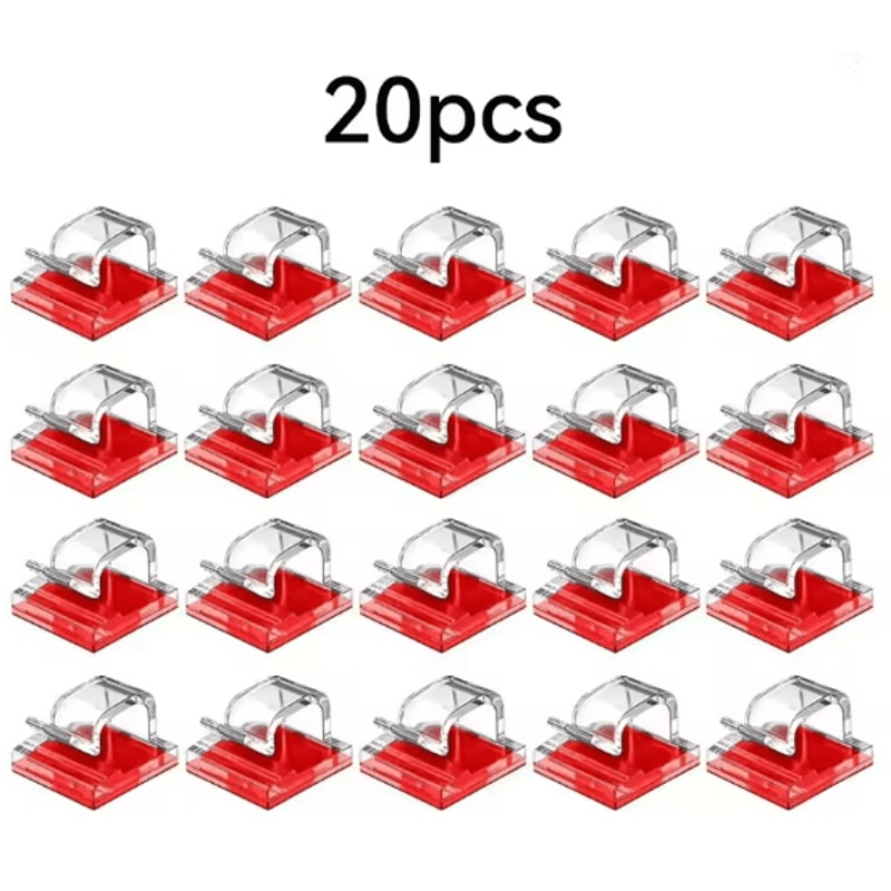 CleanDesk Self Adhesive Cable Clips Wire Organizer Set 6