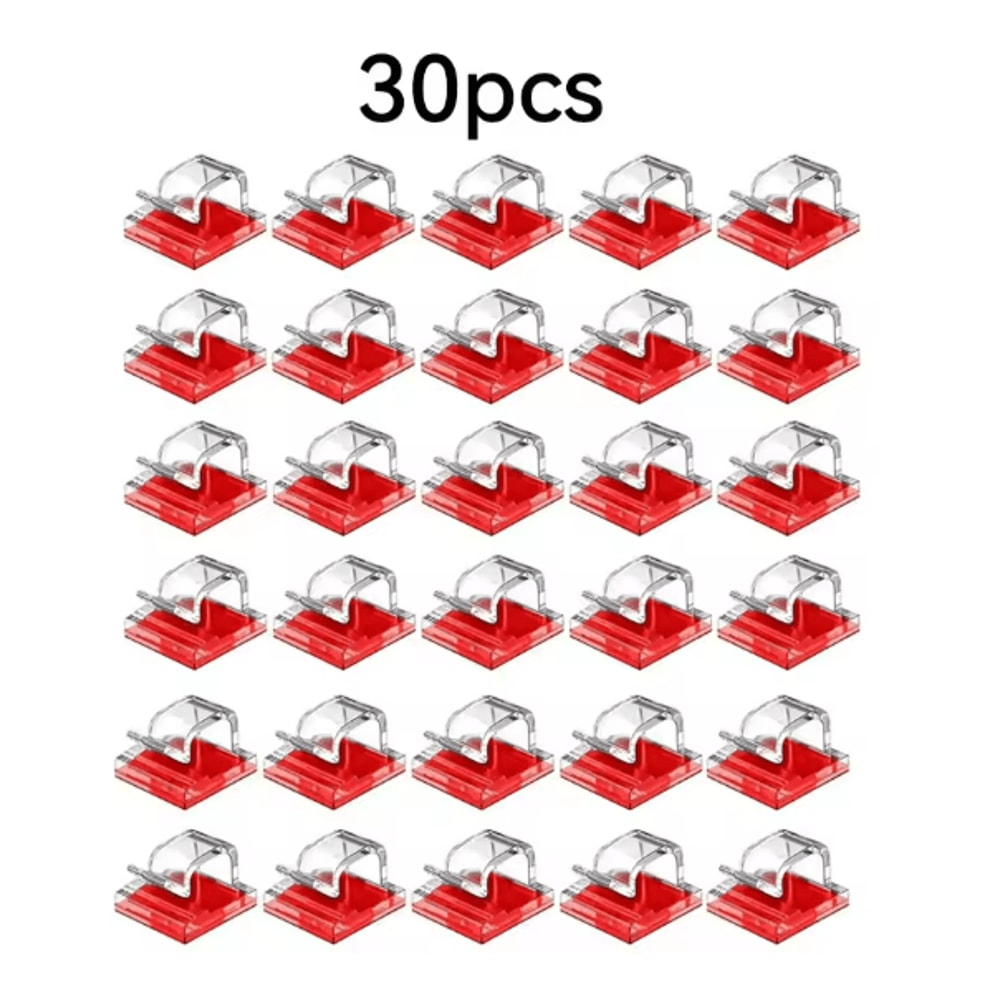 CleanDesk Self Adhesive Cable Clips Wire Organizer Set 8