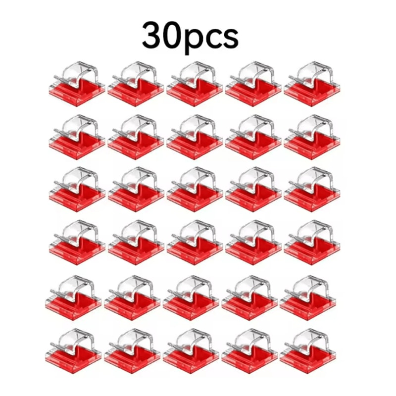 CleanDesk Self Adhesive Cable Clips Wire Organizer Set 8