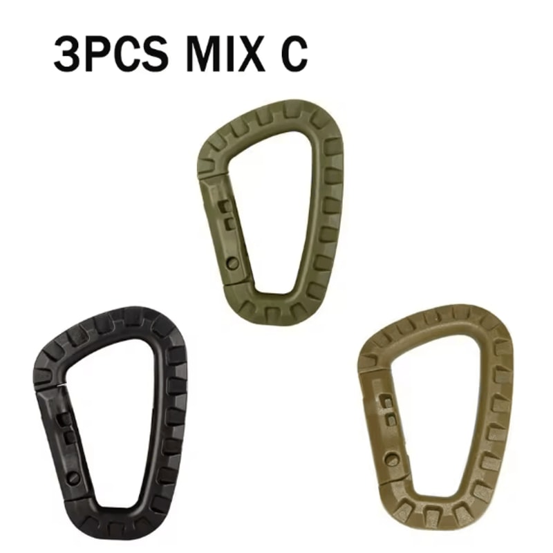 TrailLock Tactical Carabiner Clip Set Quick Hook Gear Keychain 12