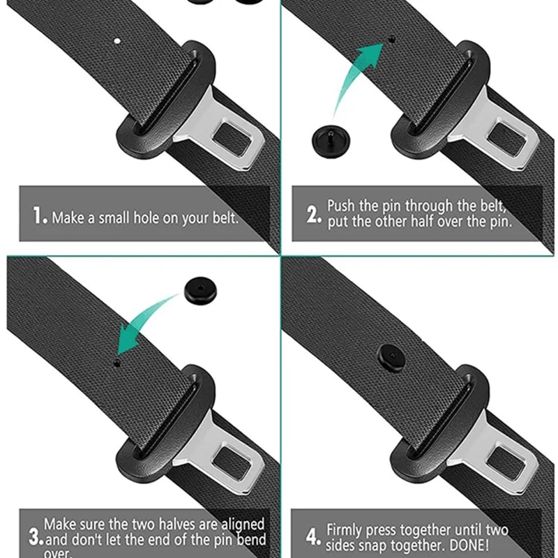 SafeHold Car Seat Belt Stopper Buckle Anti Slip Safety Button 1