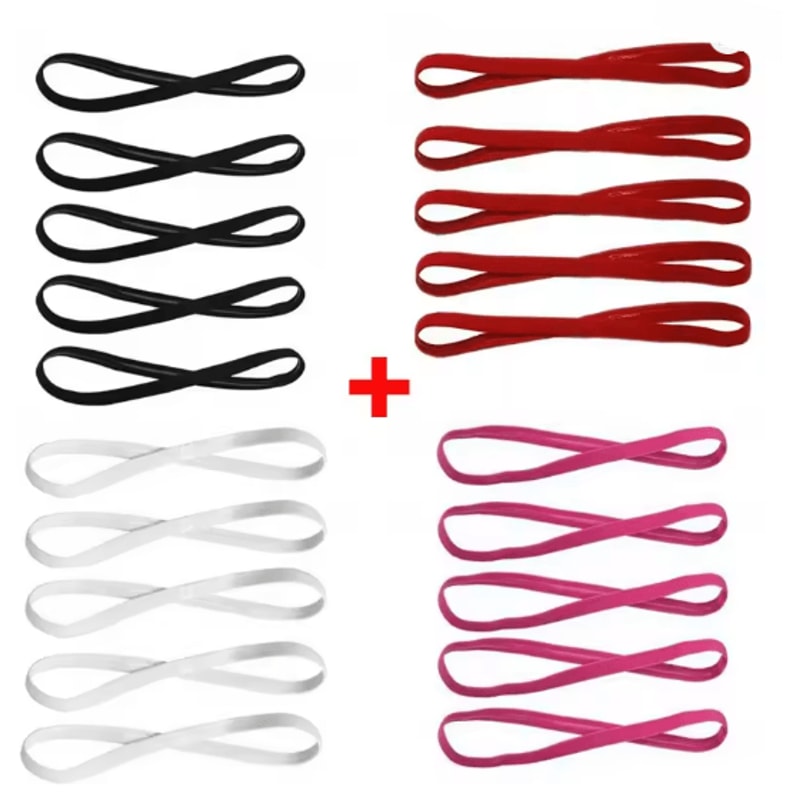 FlexStay Sports Headband Anti Slip Sweat Wicking Hair Band 10