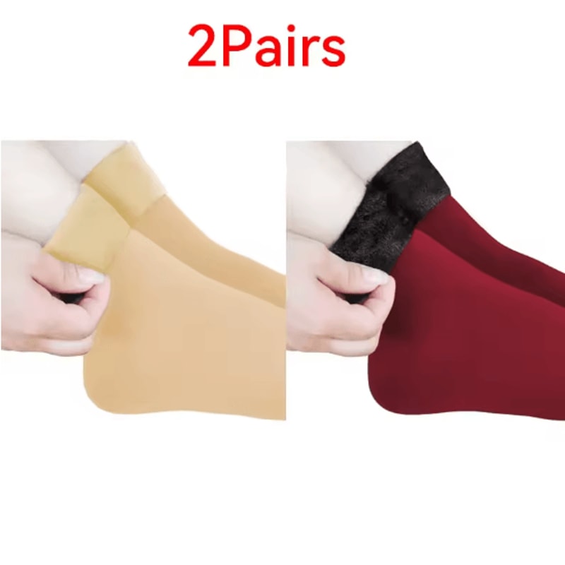 CozyNest Winter Fleece Socks Warm Soft Home Sleep Socks 16