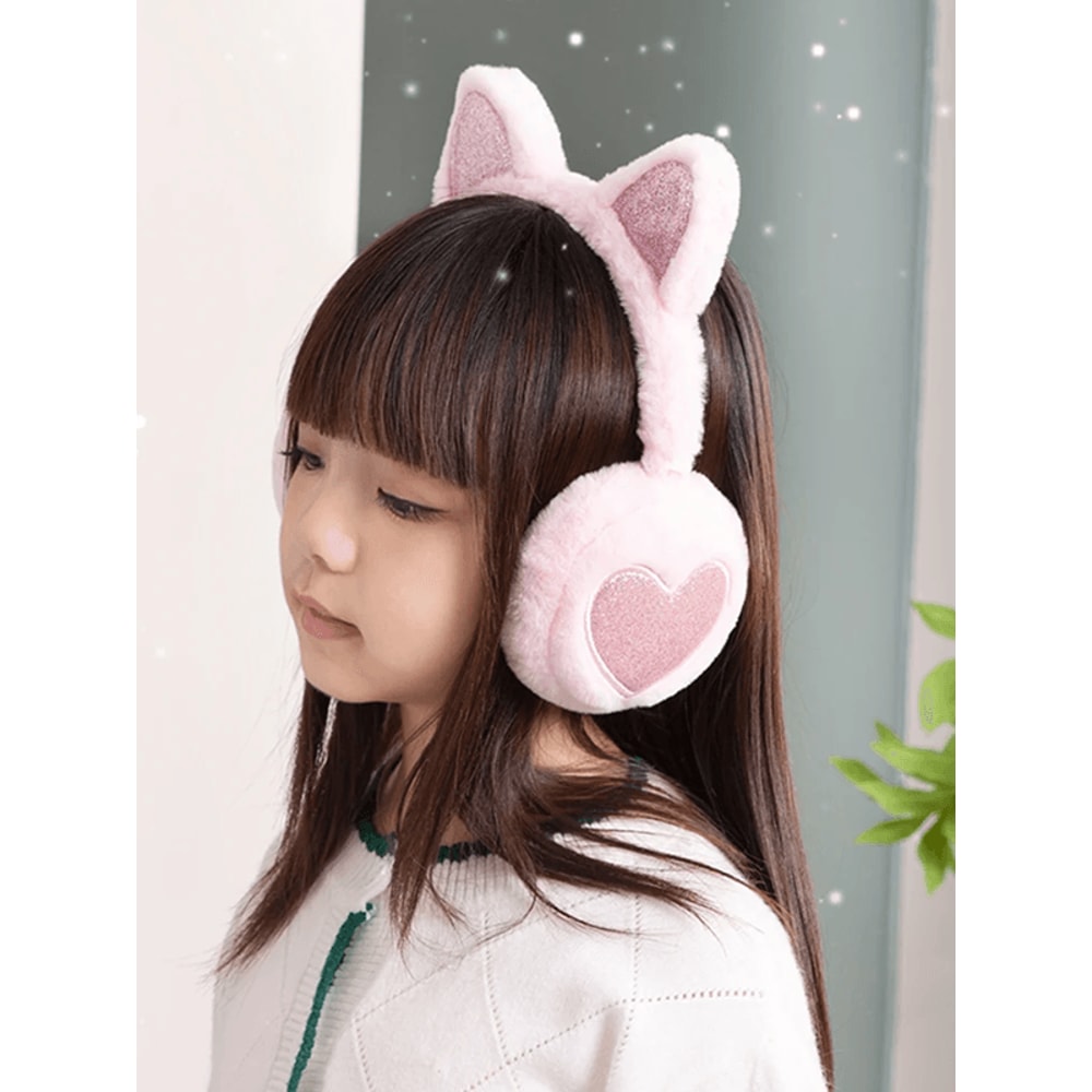 Winter Warm Plush Cat Ear Earmuffs For Women Girls And Kids 1