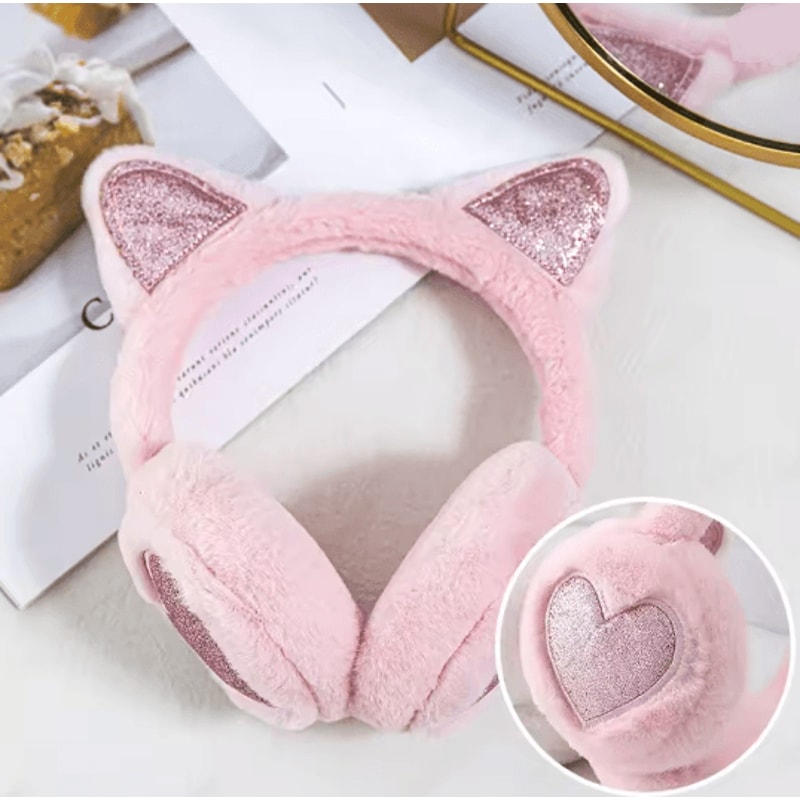 Winter Warm Plush Cat Ear Earmuffs For Women Girls And Kids 2