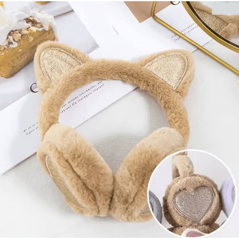 Winter Warm Plush Cat Ear Earmuffs For Women Girls And Kids 3