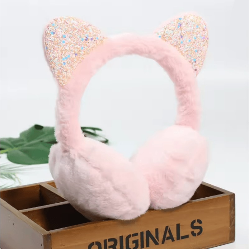 Winter Warm Plush Cat Ear Earmuffs For Women Girls And Kids 9