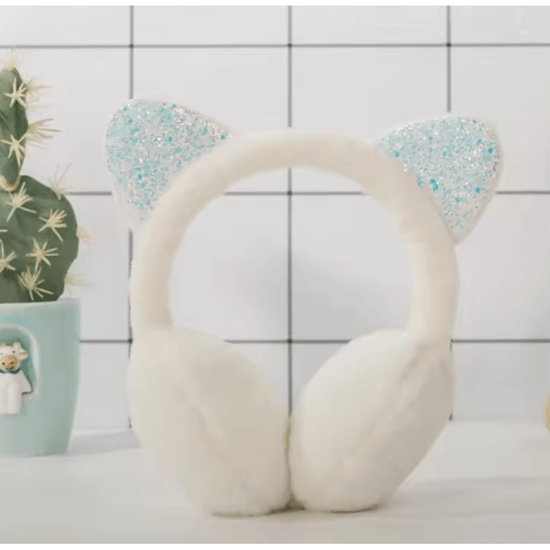 Winter Warm Plush Cat Ear Earmuffs For Women Girls And Kids 11