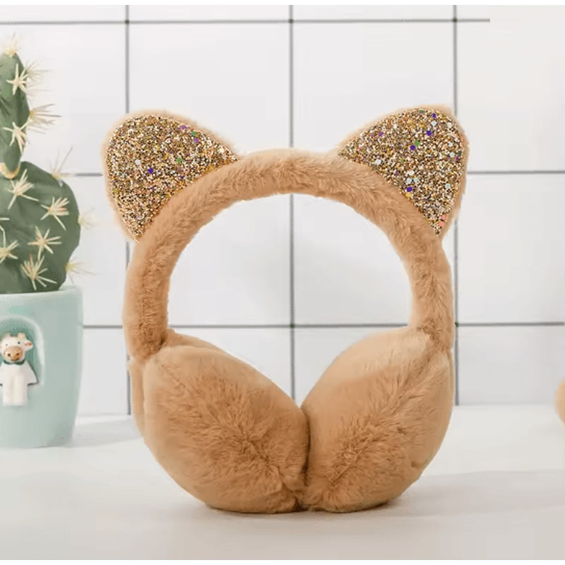 Winter Warm Plush Cat Ear Earmuffs For Women Girls And Kids 14