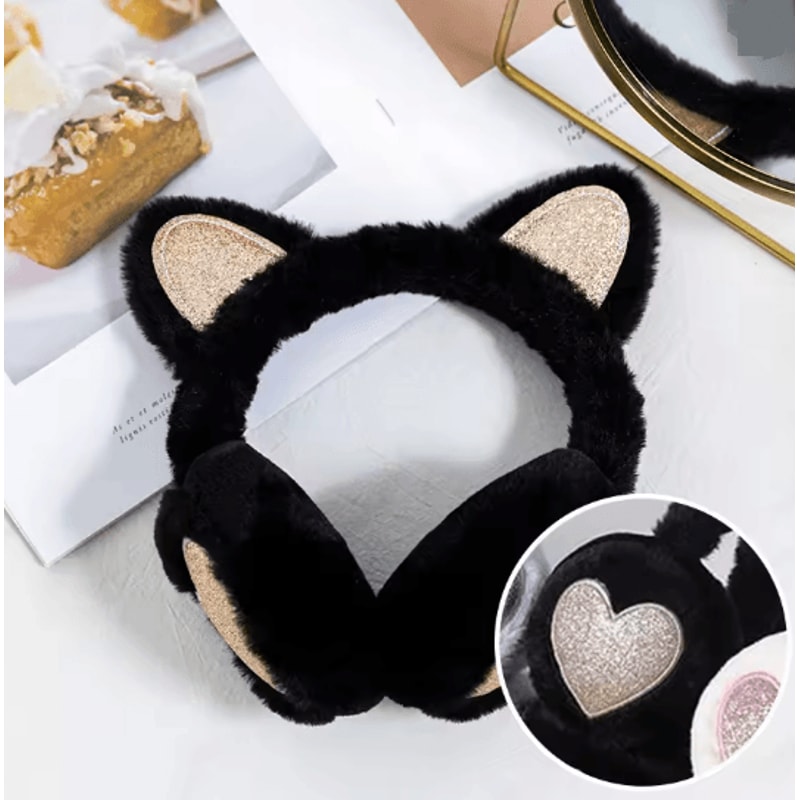 Winter Warm Plush Cat Ear Earmuffs For Women Girls And Kids 5