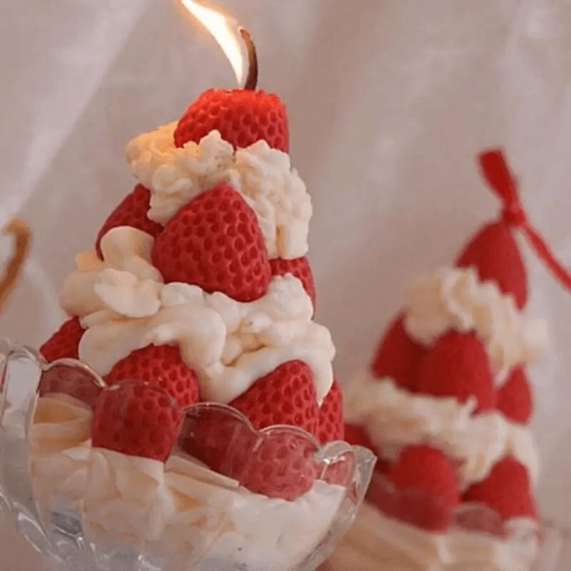 3D Strawberry Silicone Candle Mold For DIY Candle Making And Home Decor 2