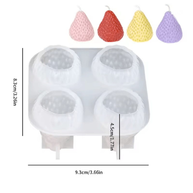 3D Strawberry Silicone Candle Mold For DIY Candle Making And Home Decor 9