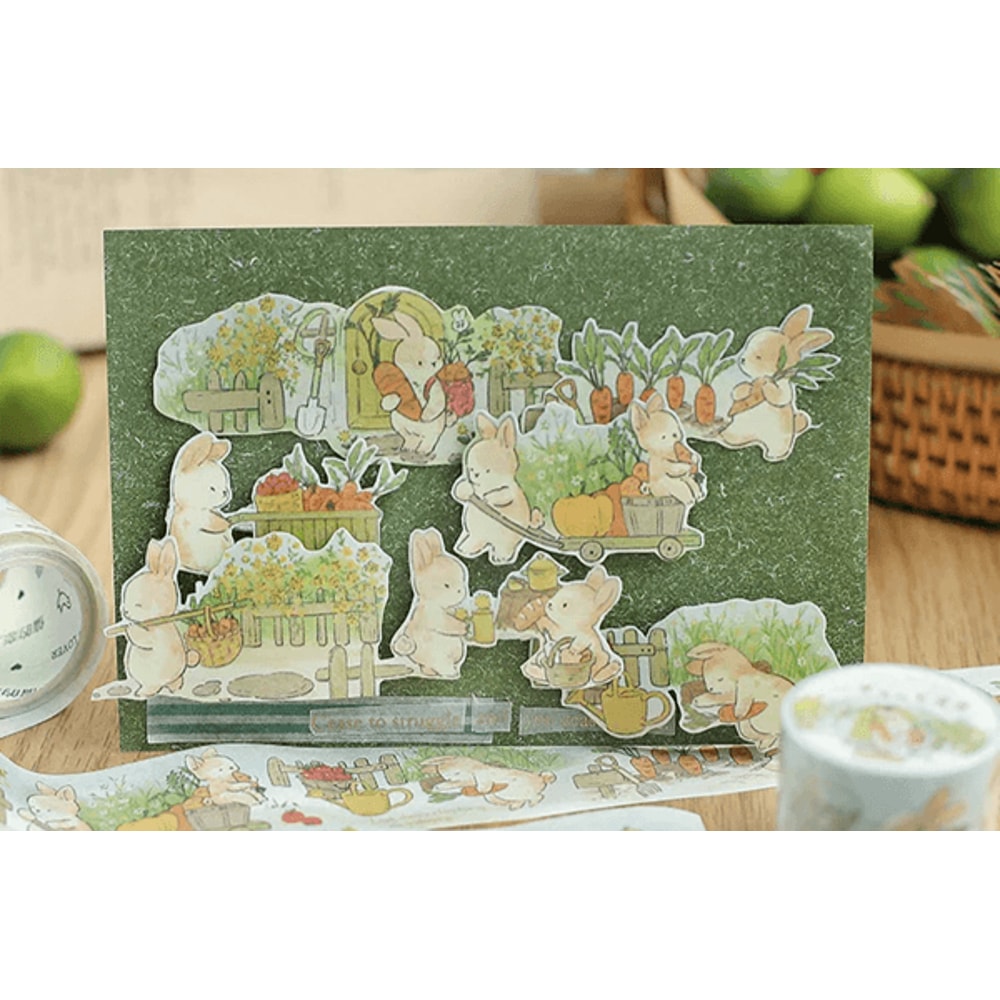 Kawaii Cartoon Animal Masking Tape For Scrapbooking Journals And Crafts 1