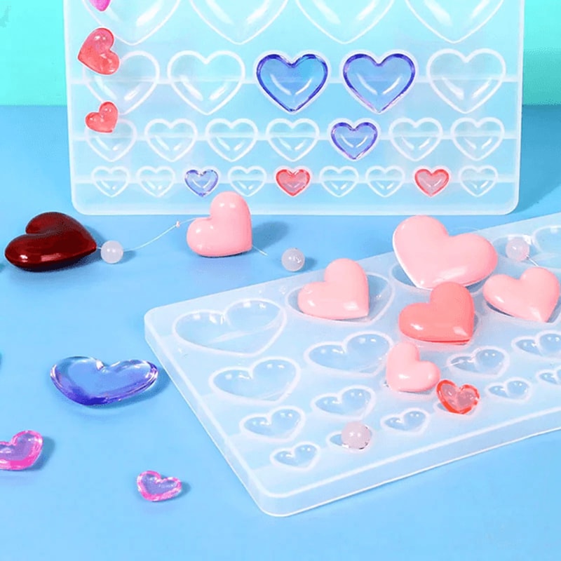 Heart Shape Silicone Mold For Resin Jewelry Crafts And Baking 1