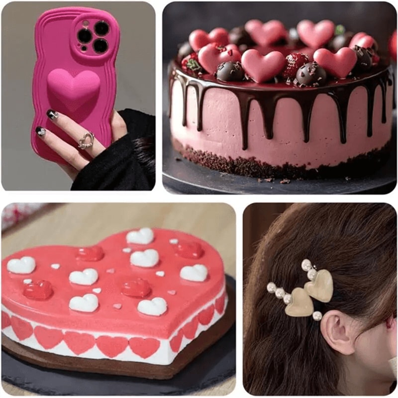 Heart Shape Silicone Mold For Resin Jewelry Crafts And Baking 3