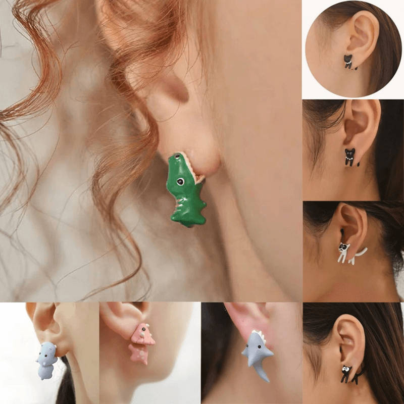Cute Mini Cartoon Animal Earrings For Everyday Style And Gifts 0