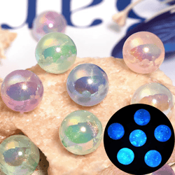 pearlescent luminous acrylic beads for diy jewelry making crafts