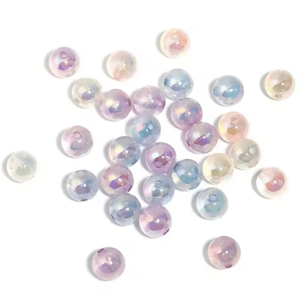 Pearlescent Luminous Acrylic Beads For DIY Jewelry Making Crafts 4