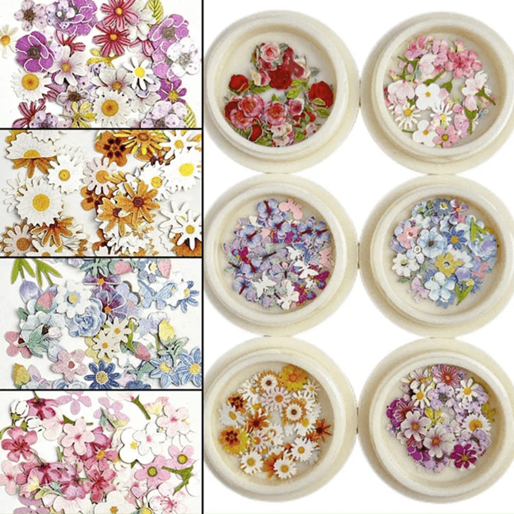 Ultra Thin Flower Nail Art Stickers For DIY Manicure Designs 0