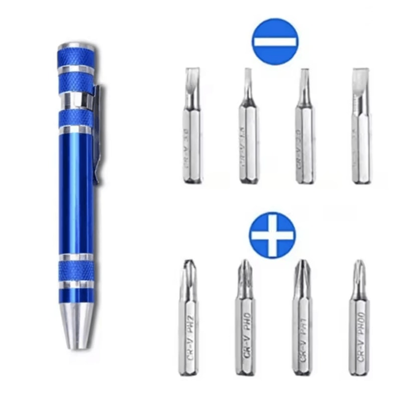 8 In 1 Pen Screwdriver Multitool Portable Magnetic Mini Repair Tool 4