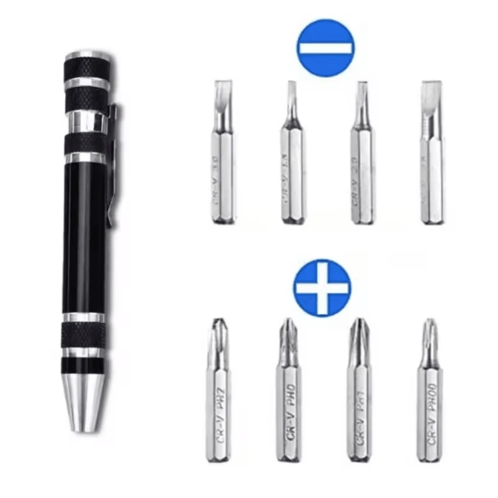 8 In 1 Pen Screwdriver Multitool Portable Magnetic Mini Repair Tool 5