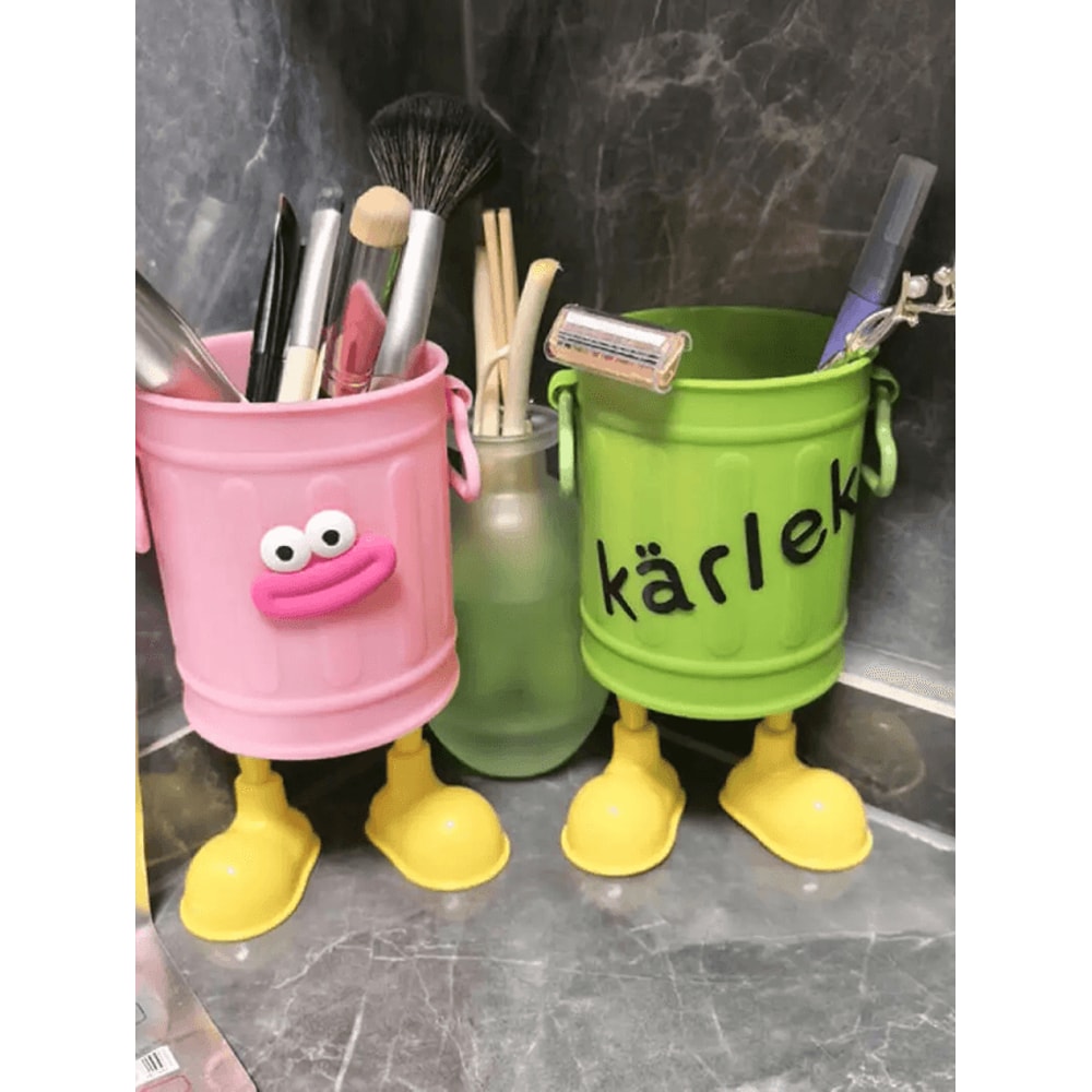 Cute Desk Pen Holder Plastic Office Storage Organizer 0