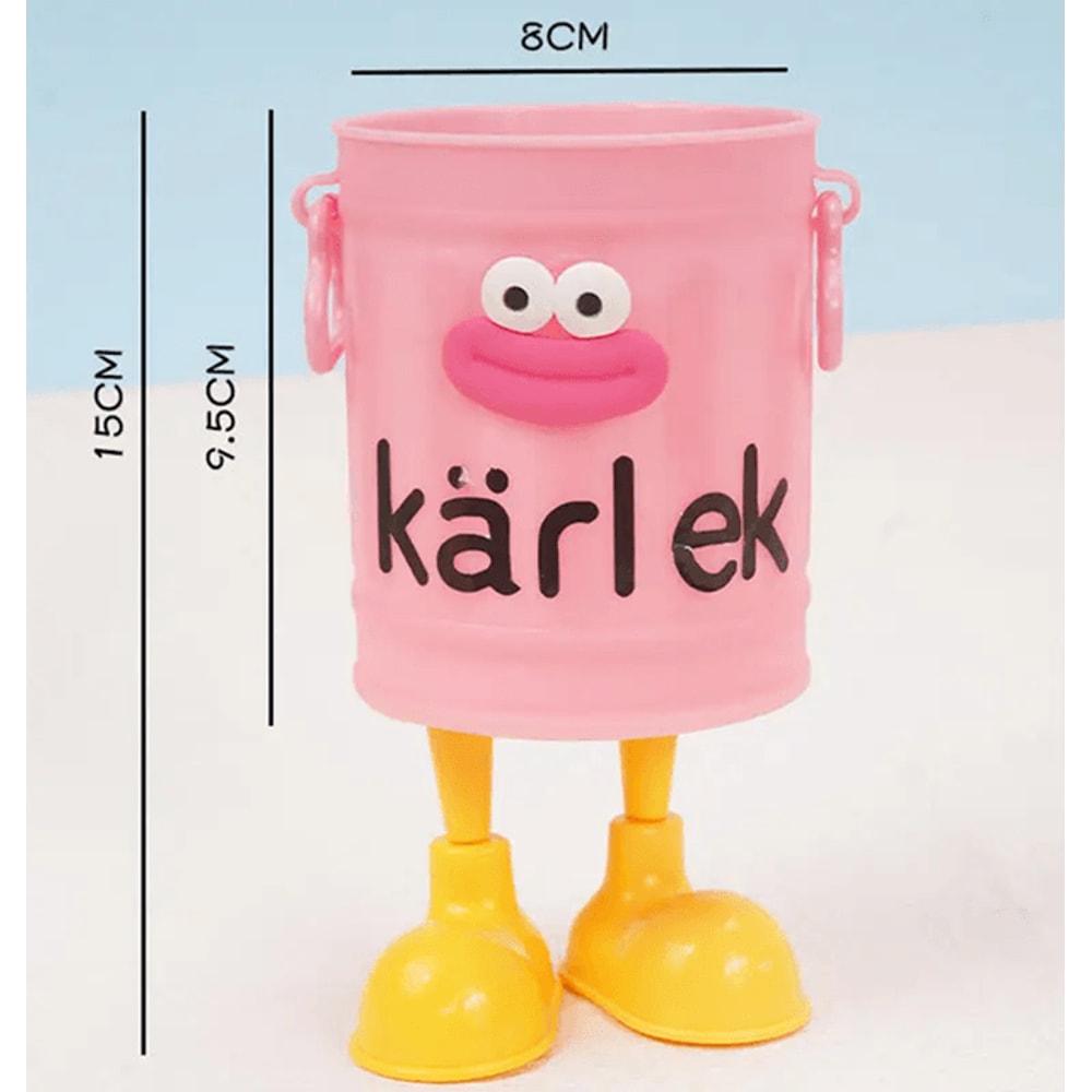 Cute Desk Pen Holder Plastic Office Storage Organizer 2