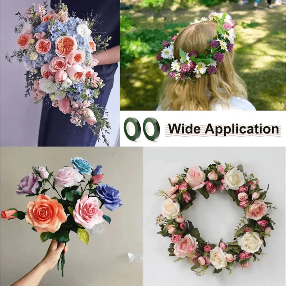 Green Floral Tape And DIY Flower Wrapping Tool Kit 1