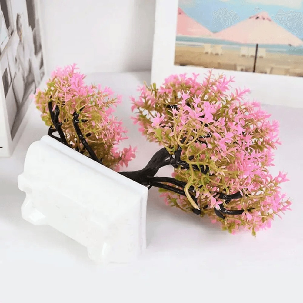 Artificial Bonsai Plant Small Potted Fake Tree Home Decor 1