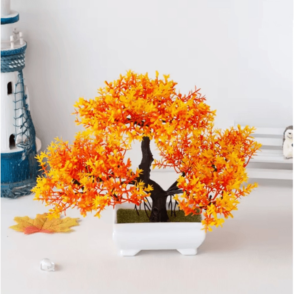Artificial Bonsai Plant Small Potted Fake Tree Home Decor 3