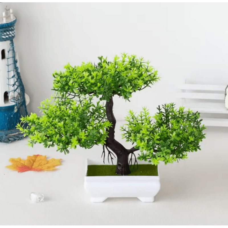 Artificial Bonsai Plant Small Potted Fake Tree Home Decor 5