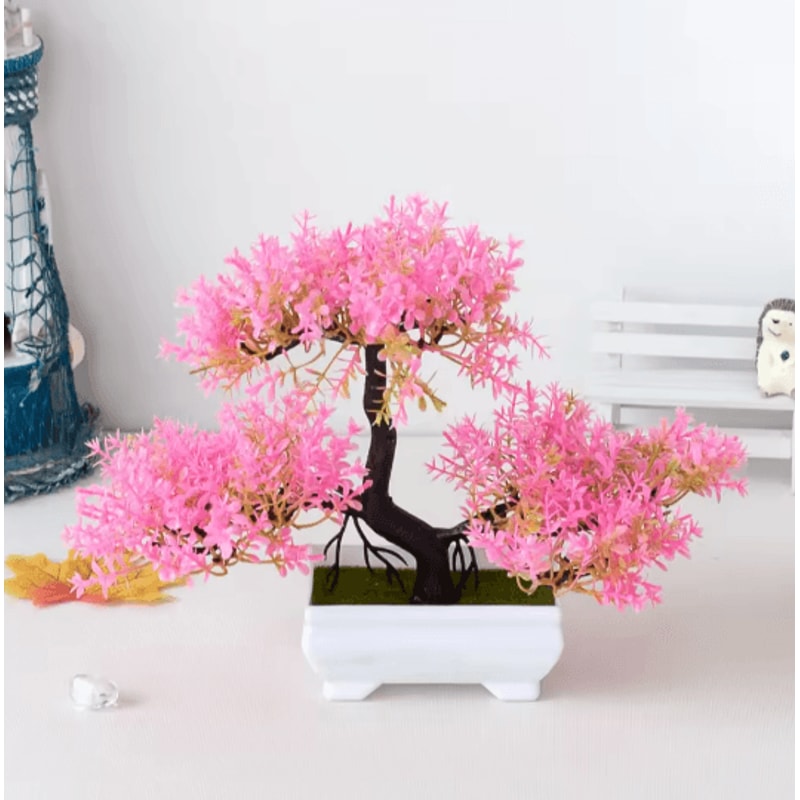Artificial Bonsai Plant Small Potted Fake Tree Home Decor 6