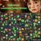 Glow Pumpkin Halloween Temporary Tattoo Stickers For Kids And Parties 0