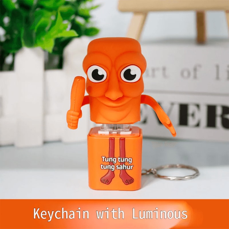 Luminous Wooden Stick Man Keychain Anime Collectible Pendant 4