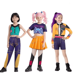 kids demon cosplay costume kpop stage role play outfit for girls