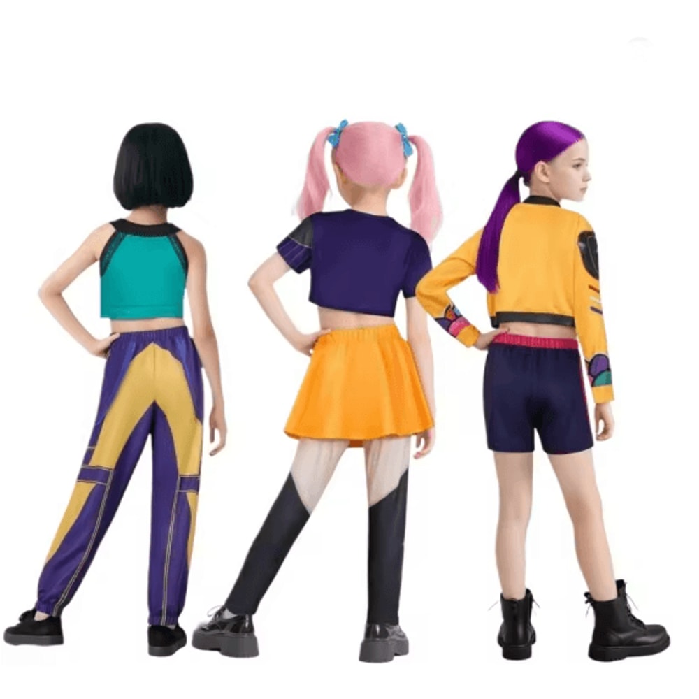 Kids Demon Cosplay Costume Kpop Stage Role Play Outfit For Girls 1