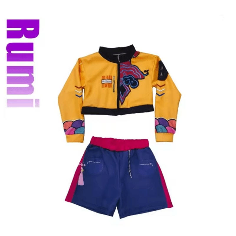 Kids Demon Cosplay Costume Kpop Stage Role Play Outfit For Girls 3