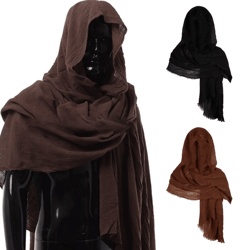 medieval pirate hooded cloak scarf renaissance cosplay shoulder wrap