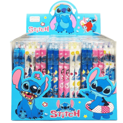cartoon stitch gel pen set cute black ink writing pens 12 pack