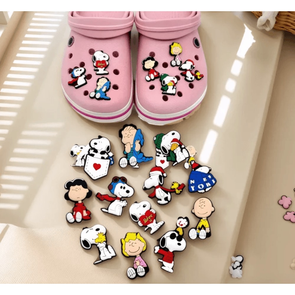 Snoopy Cartoon Shoe Charms Anime Bag And Sandal Decorations 2