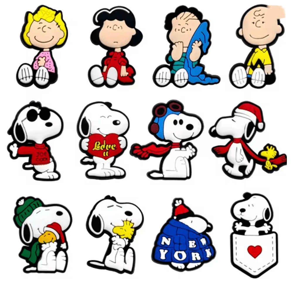 Snoopy Cartoon Shoe Charms Anime Bag And Sandal Decorations 3
