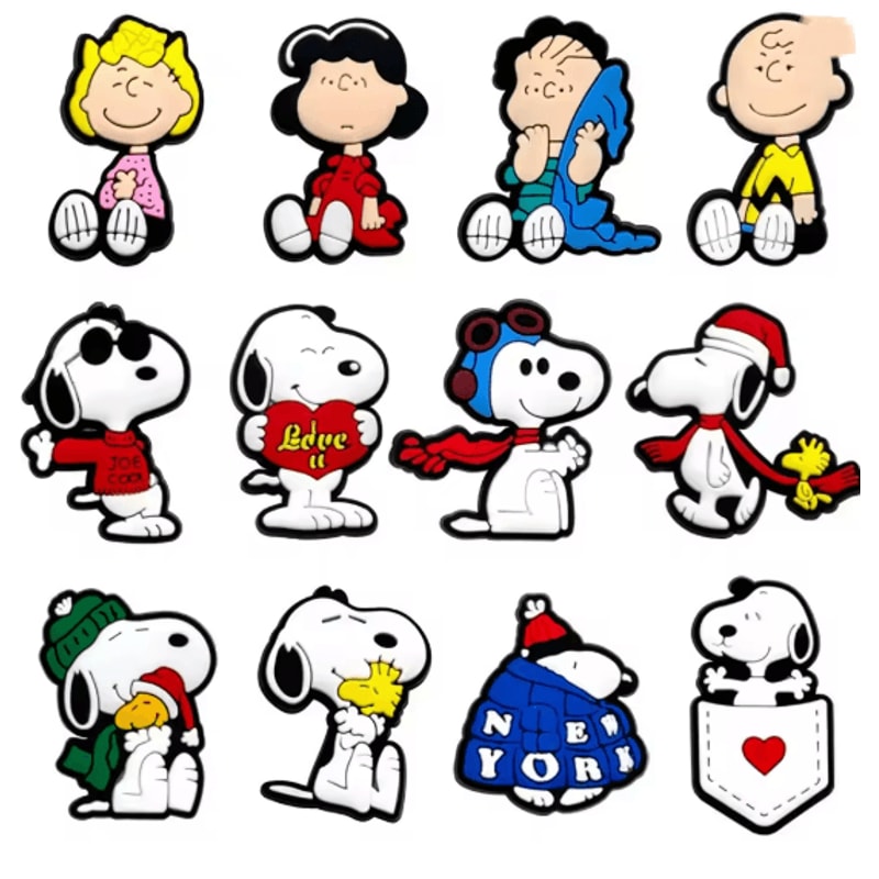 Snoopy Cartoon Shoe Charms Anime Bag And Sandal Decorations 3