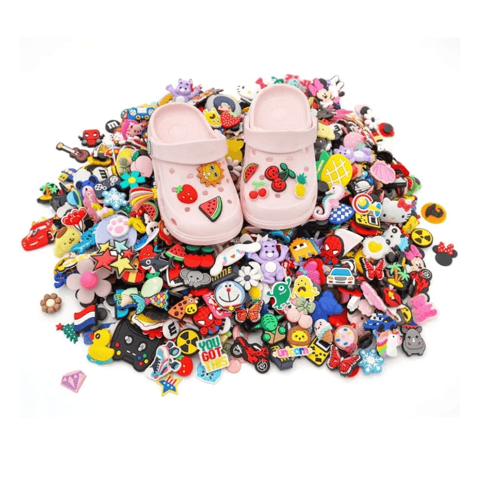 Random Mixed Shoe Charms Set PVC DIY Decorations For Sandals 4