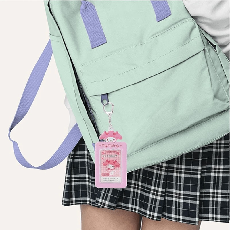 Kawaii Anime Card Holder Keychain Cute Photo ID Pendant For Bags And Backpacks 1
