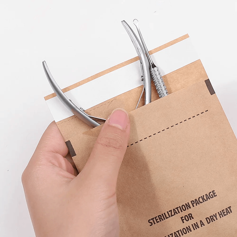 Disposable Kraft Paper Sterilization Bags For Nail Tools Manicure And Salon Use 1